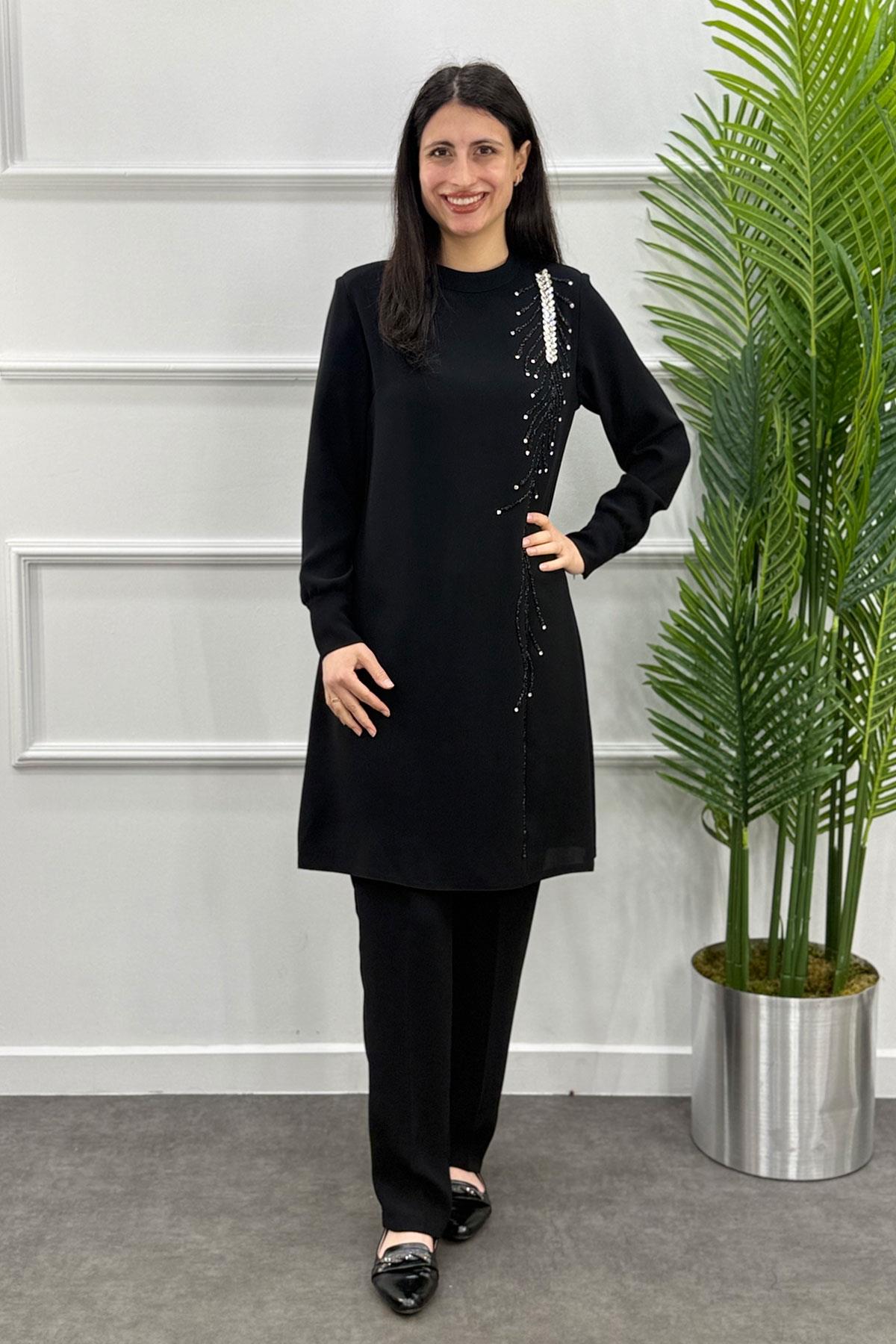 4206 ALYAKA PANTOLON TAKIM - Siyah