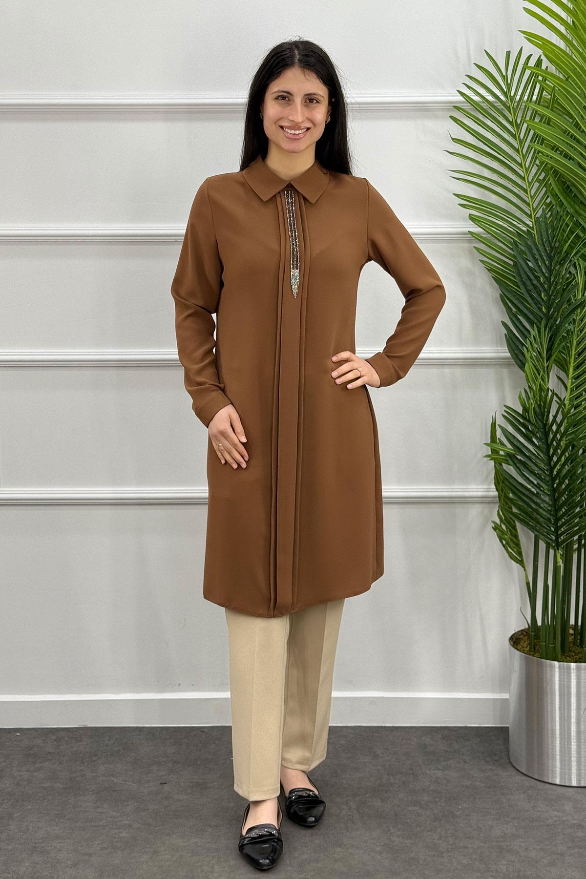 5443 Alyaka Polo Tunik - Taba