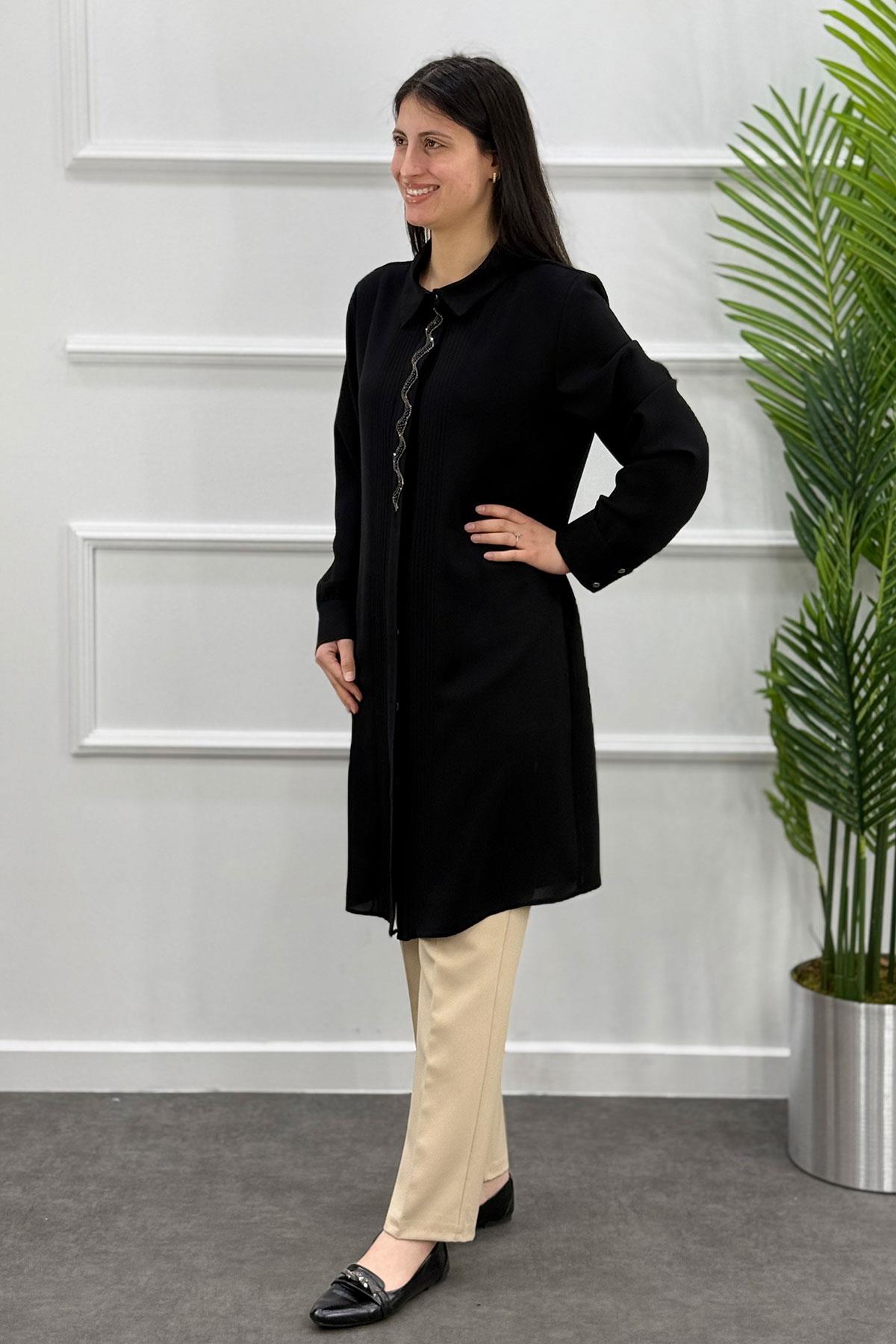 5447 Alyaka Polo Tunik - Siyah