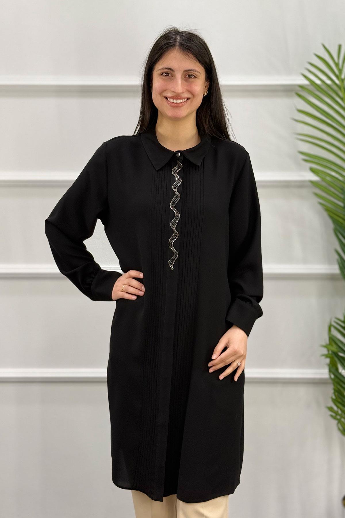 5447 Alyaka Polo Tunik - Siyah