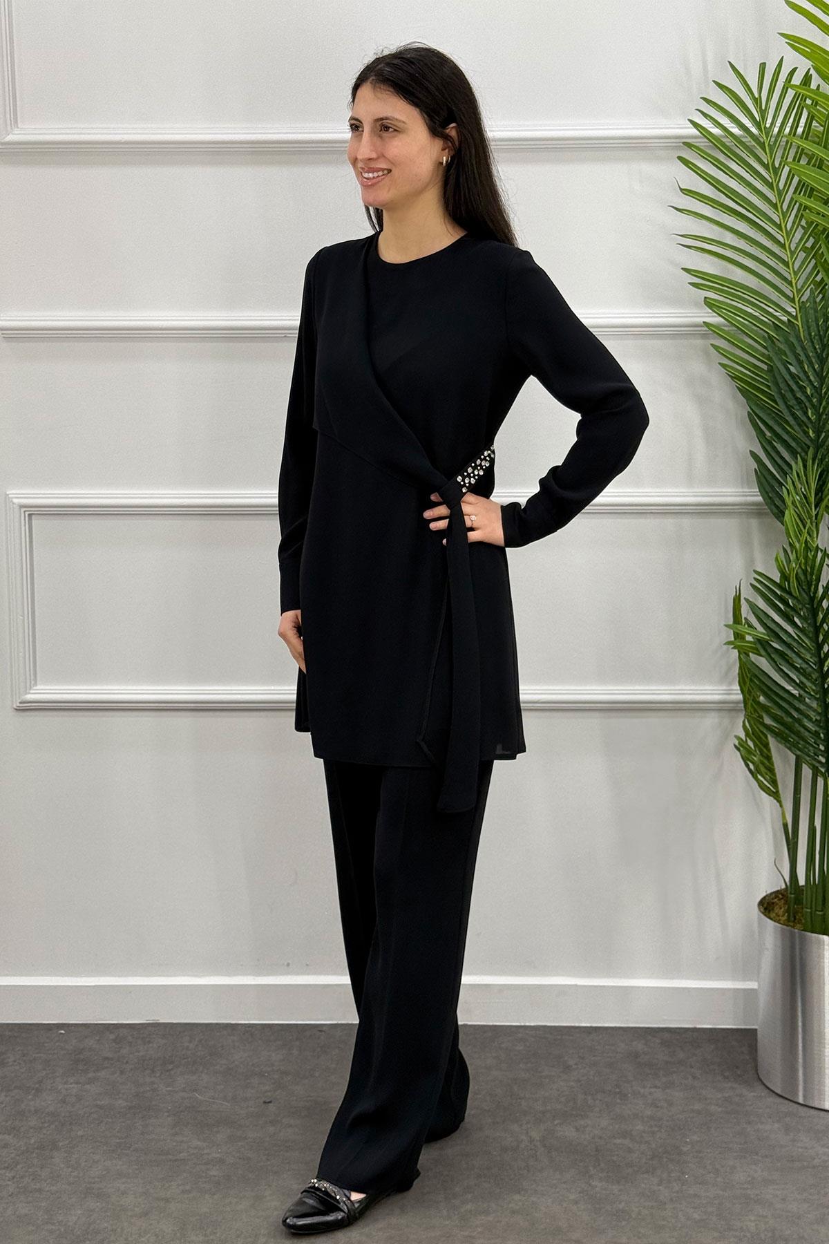 6025 Gaze Sahra Takım - Siyah