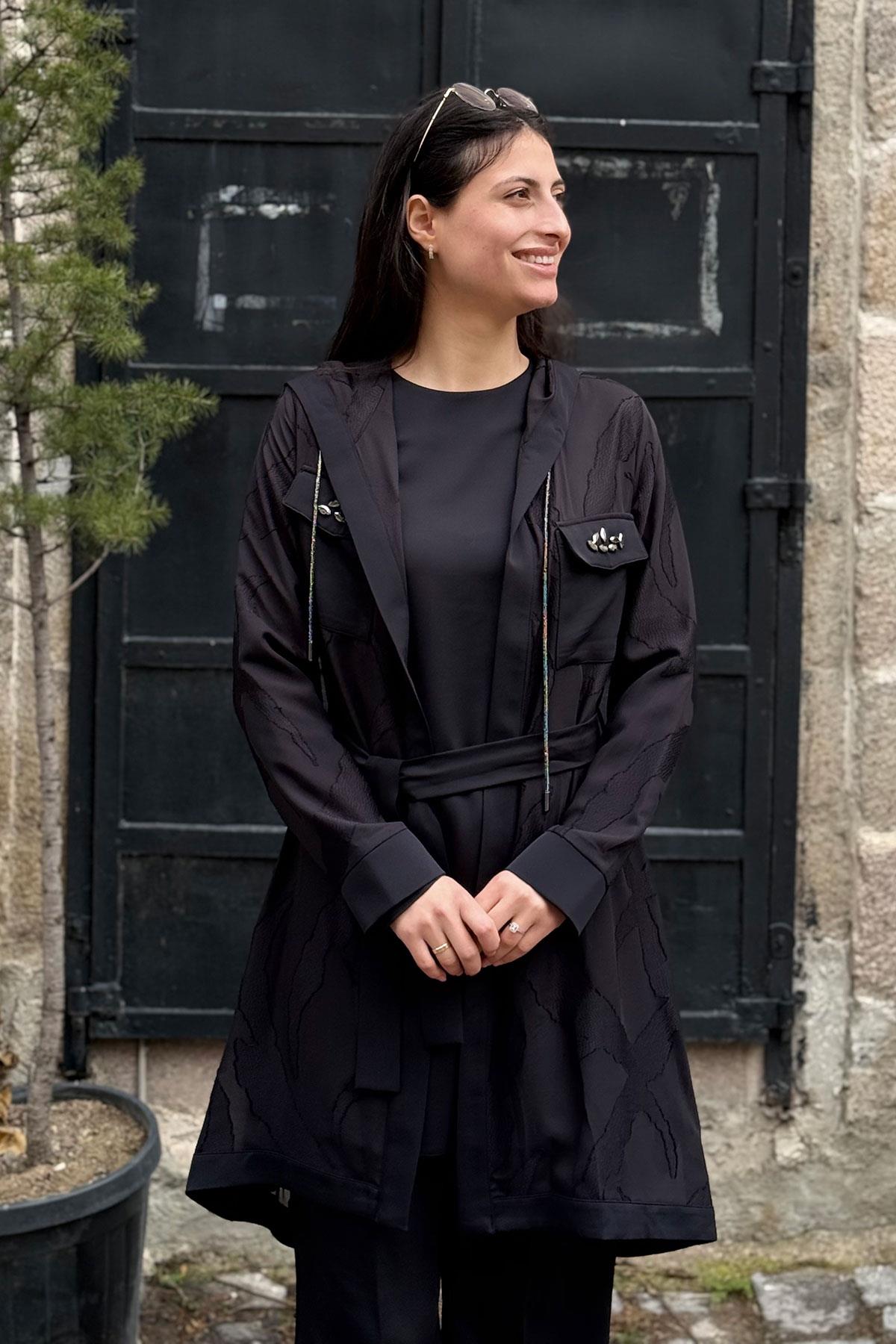 6106 PERİ MODA TUNİK TAKIM - Siyah