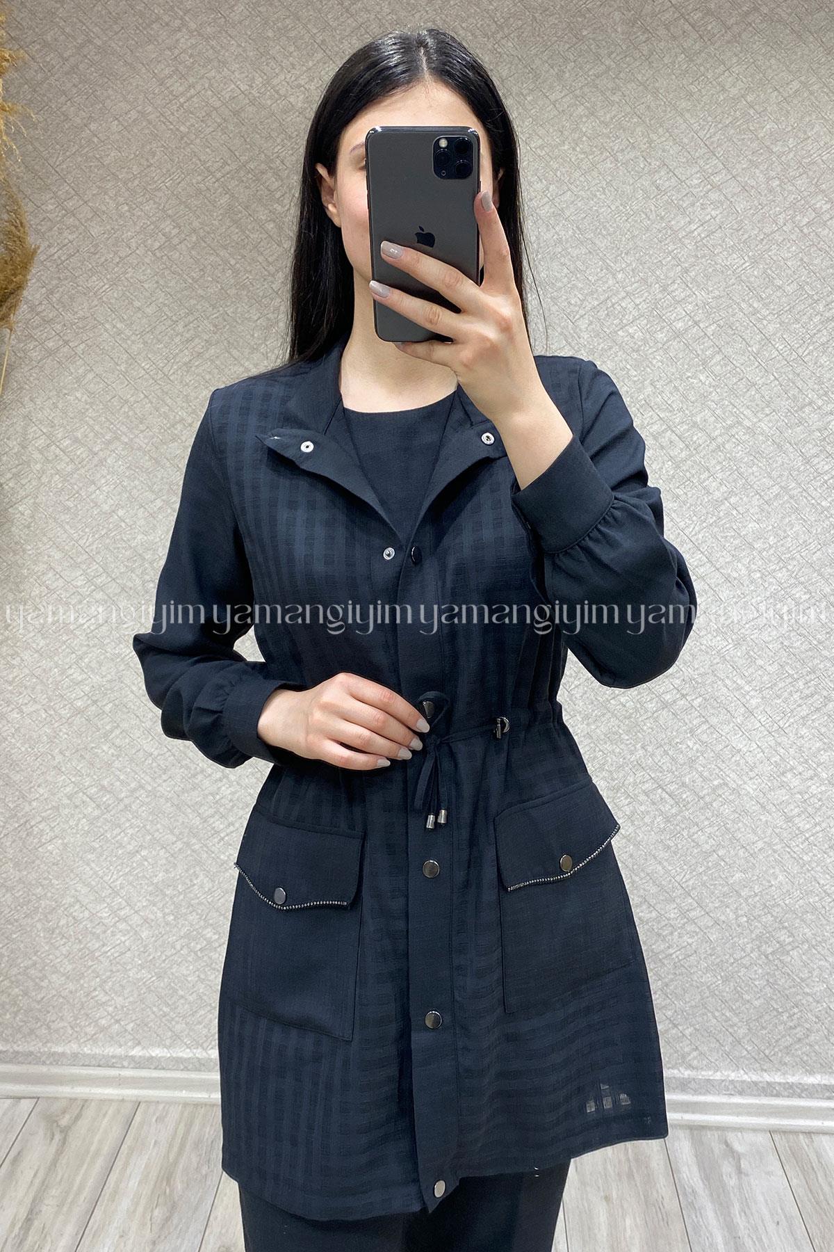 6129 PERİ MODA 3 LÜ TAKIM - Siyah