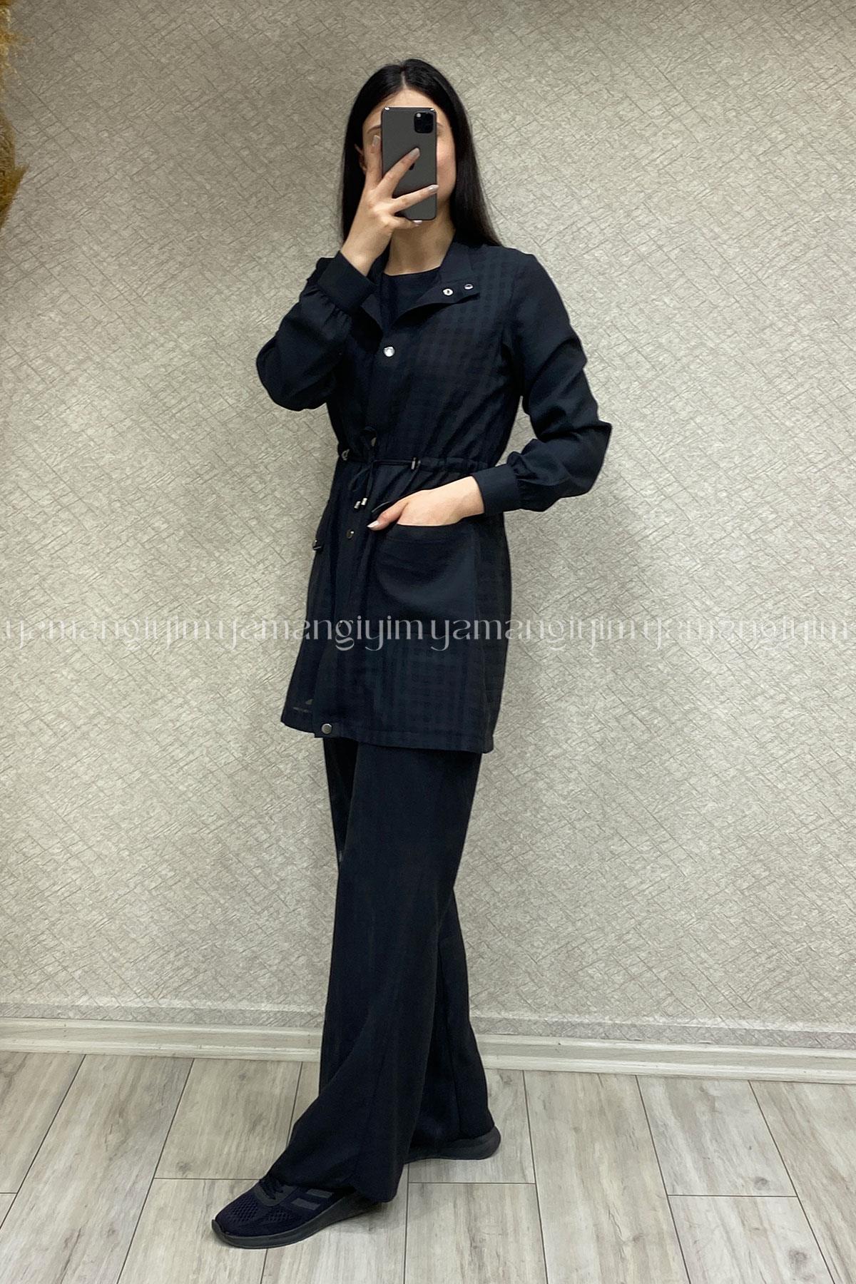 6129 PERİ MODA 3 LÜ TAKIM - Siyah