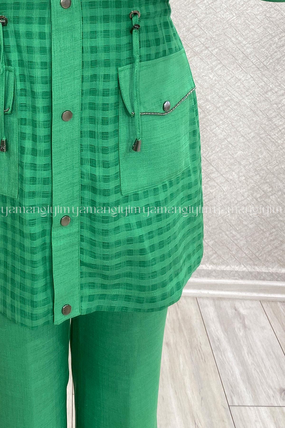 6129 PERİ MODA 3 LÜ TAKIM - Yeşil