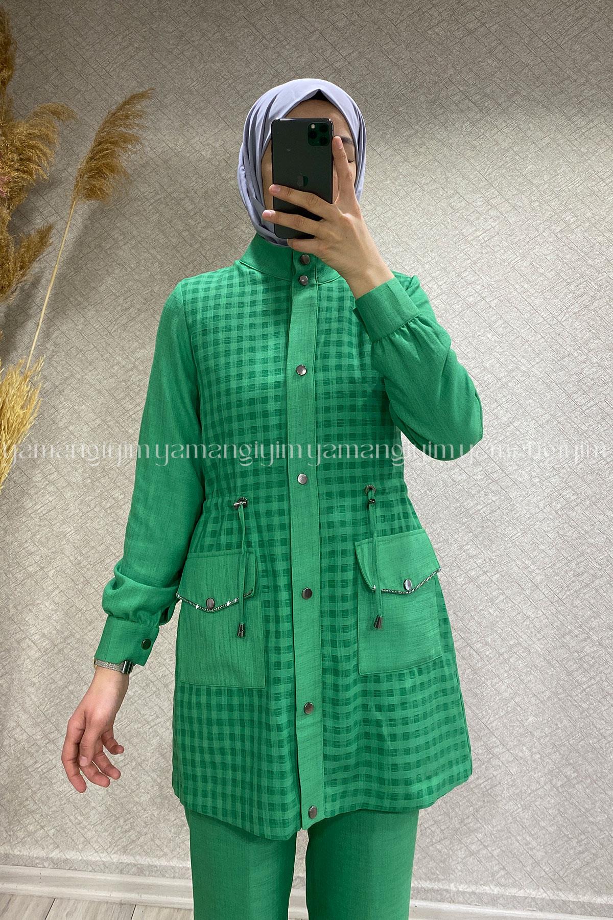 6129 PERİ MODA 3 LÜ TAKIM - Yeşil