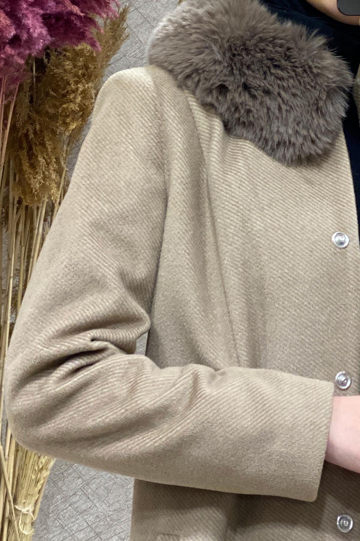 7336 PANOVA DİAGONEL KABAN - BEJ