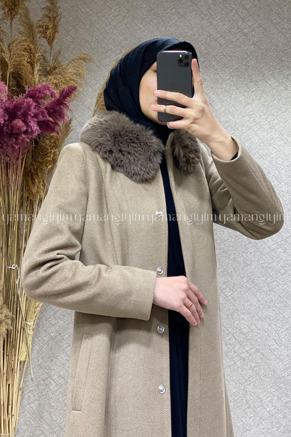 7336 PANOVA DİAGONEL KABAN - BEJ