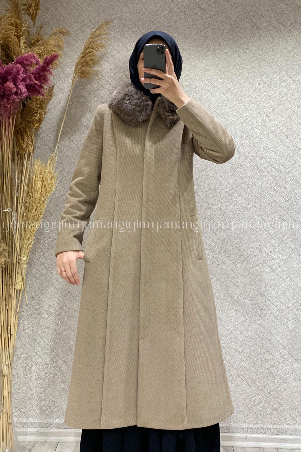 7336 PANOVA DİAGONEL KABAN - BEJ