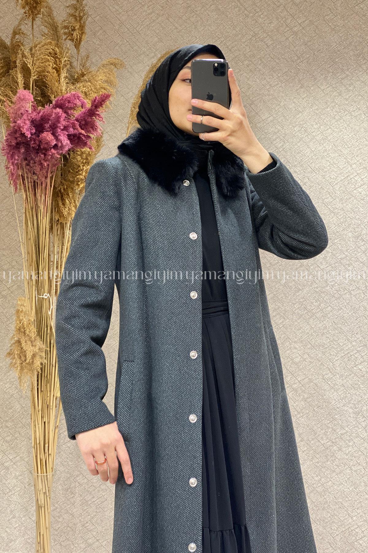 7336 PANOVA DİAGONEL KABAN - SİYAH