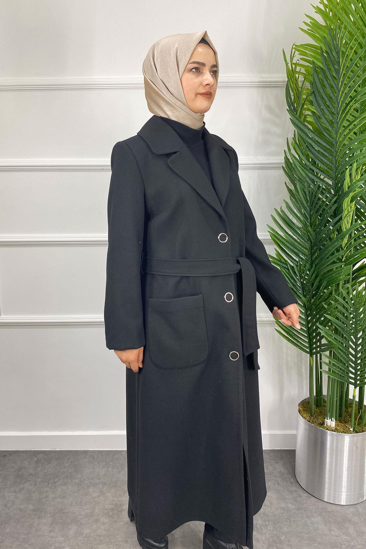 7355 PANOVA KAŞE KABAN - Siyah