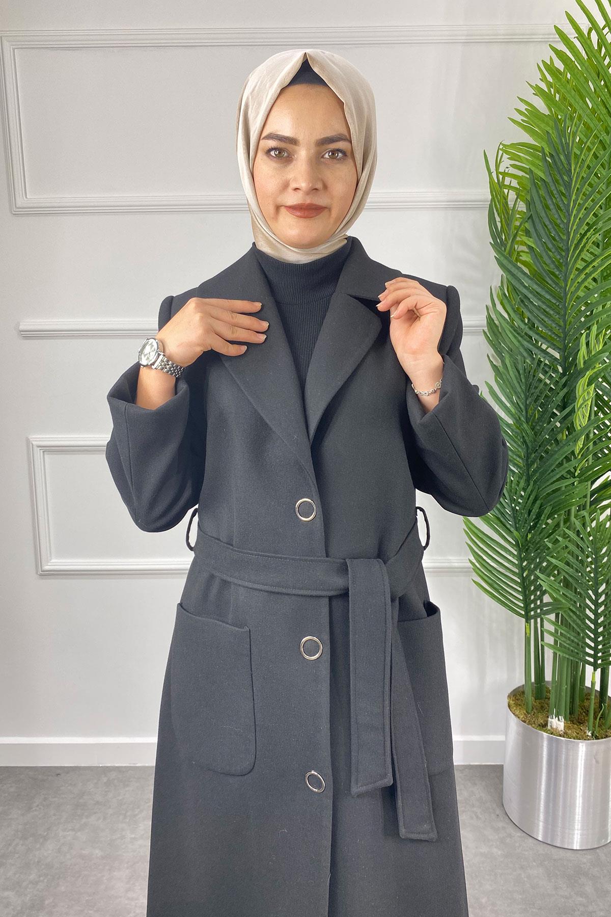 7355 PANOVA KAŞE KABAN - Siyah