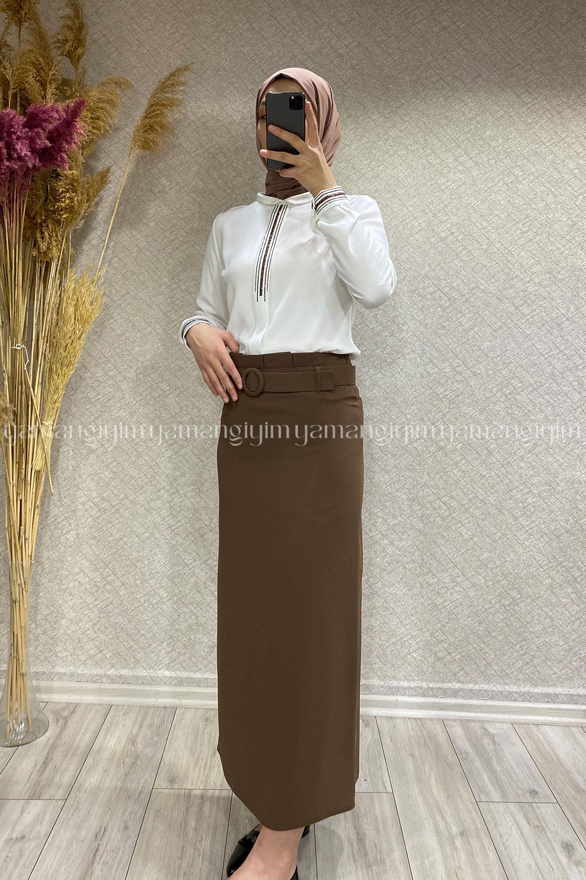 879 İŞLER KALEM ETEK - Kahve