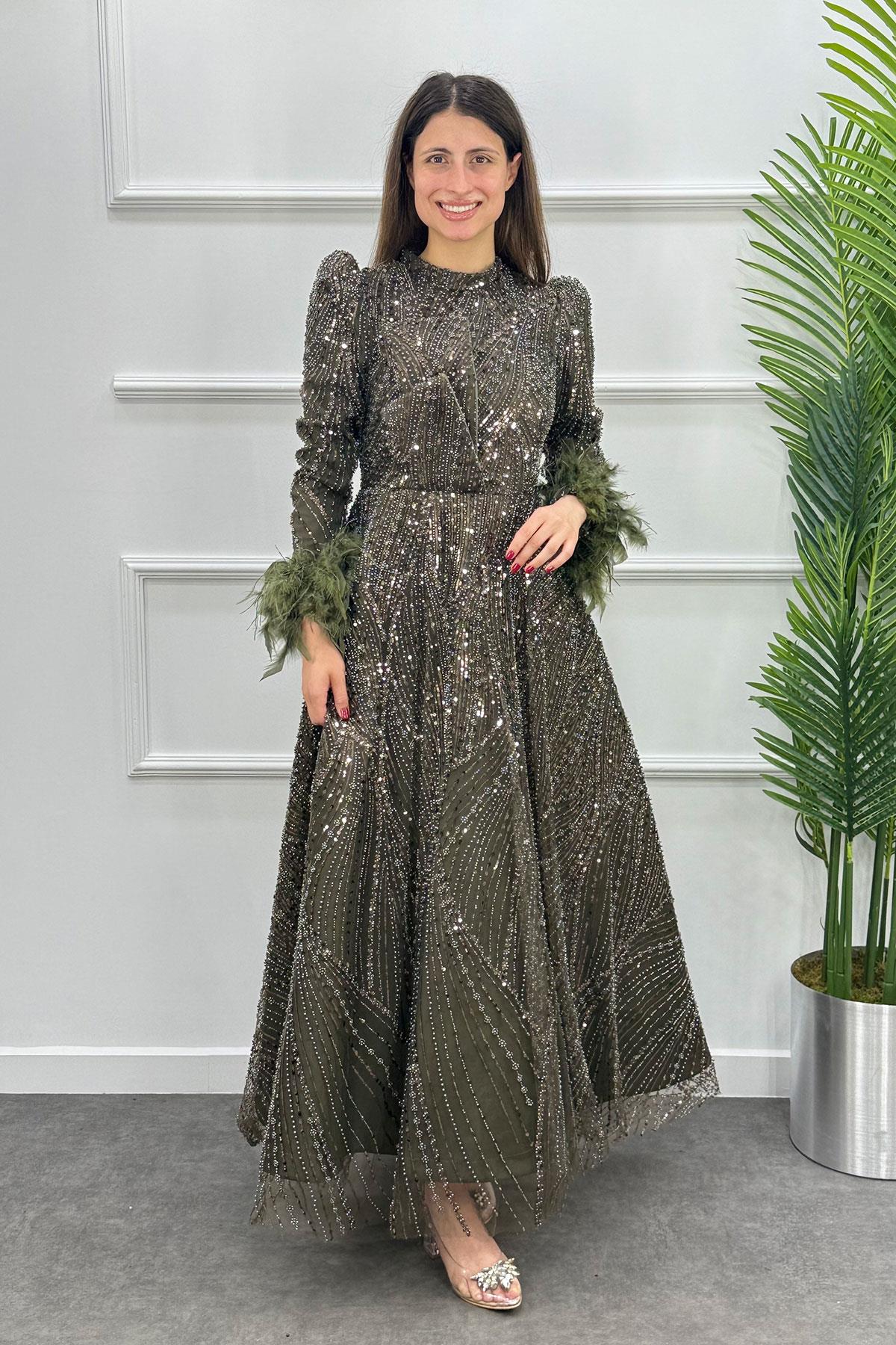 Alba Tesettür Abiye - HAKİ