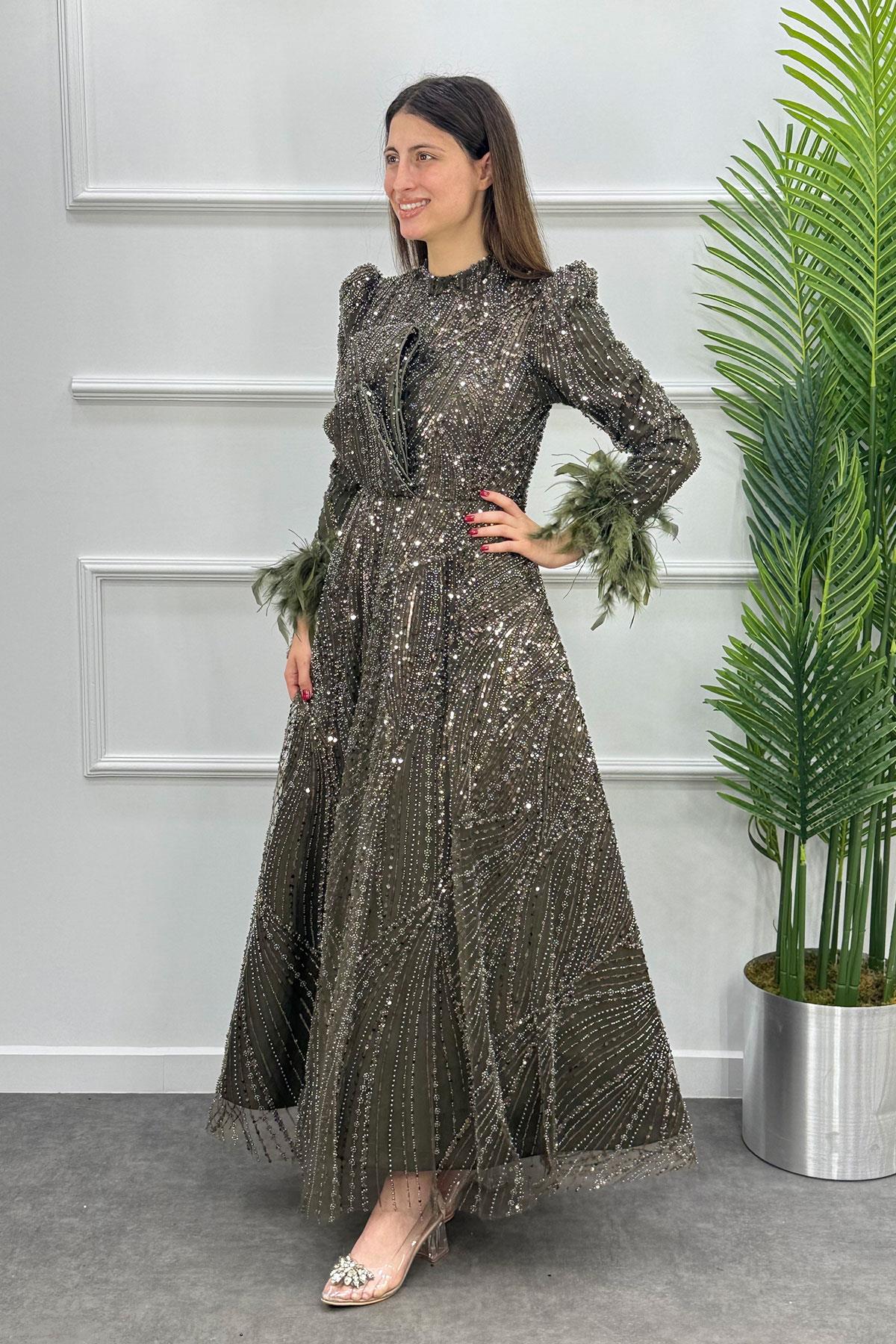 Alba Tesettür Abiye - HAKİ