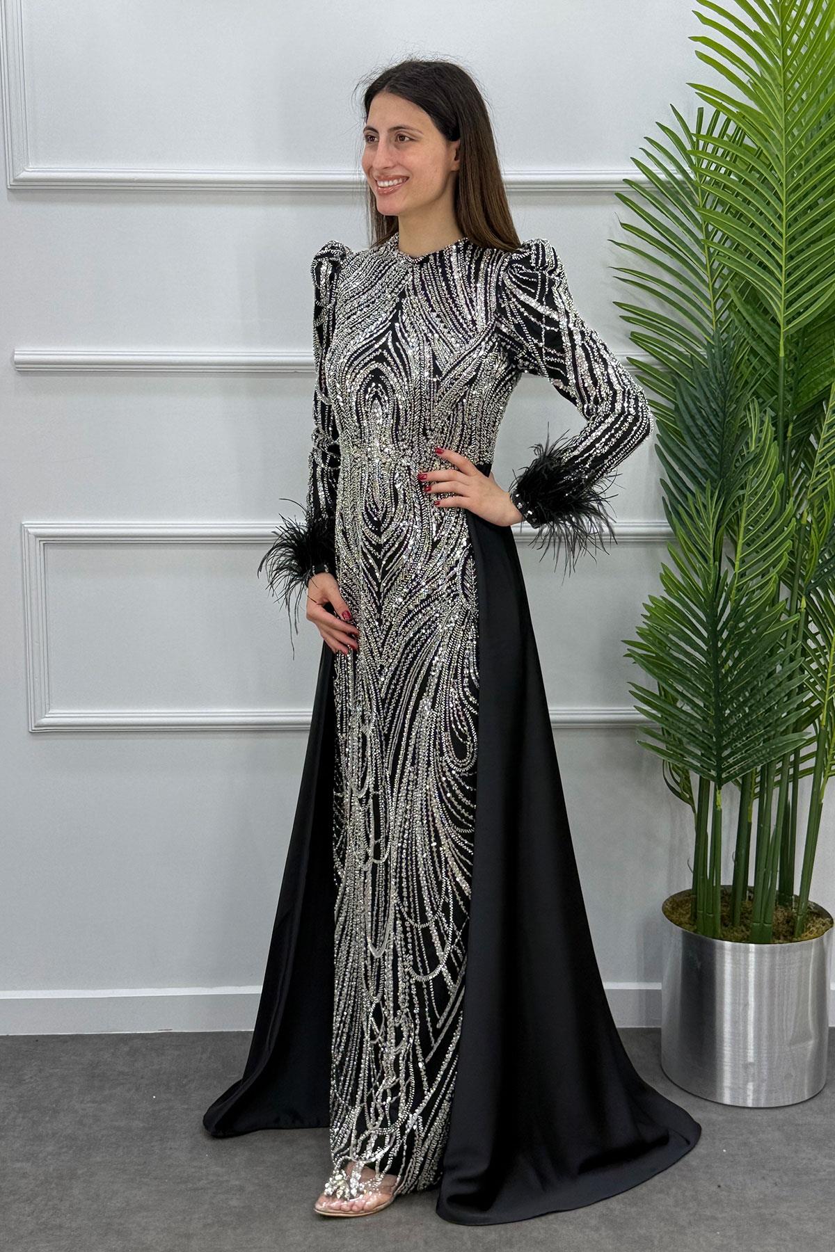 Amaril Tesettür Abiye - SİYAH