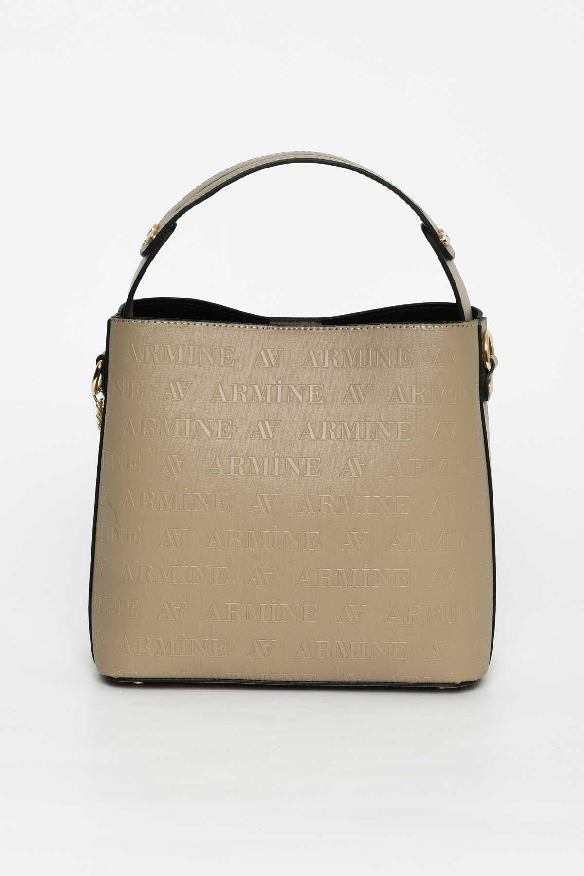 Armine Kadın Çanta Lazer Baskılı 222 - Vizon