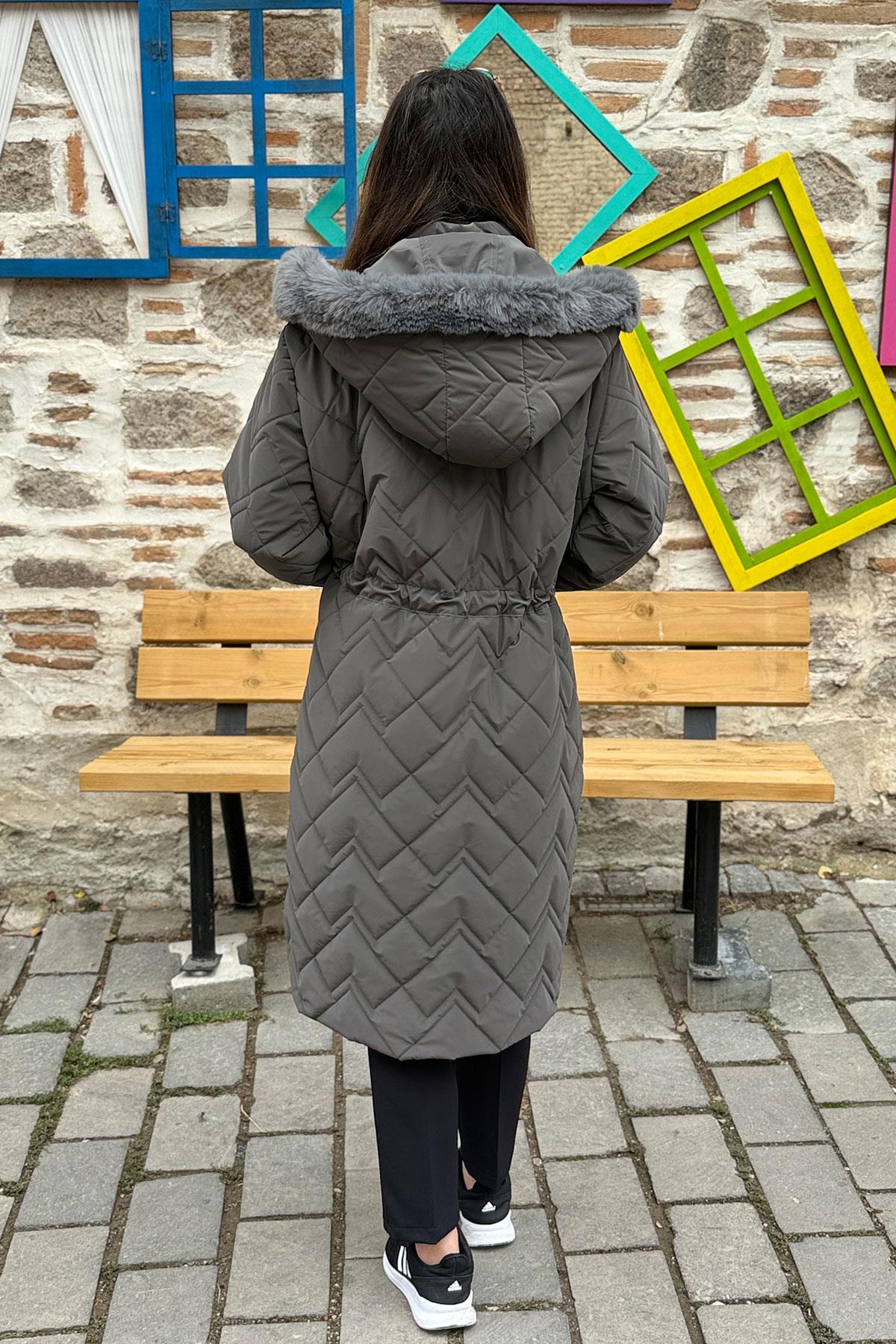 Berlin Vazo Büyük Beden Kaban - GRİ