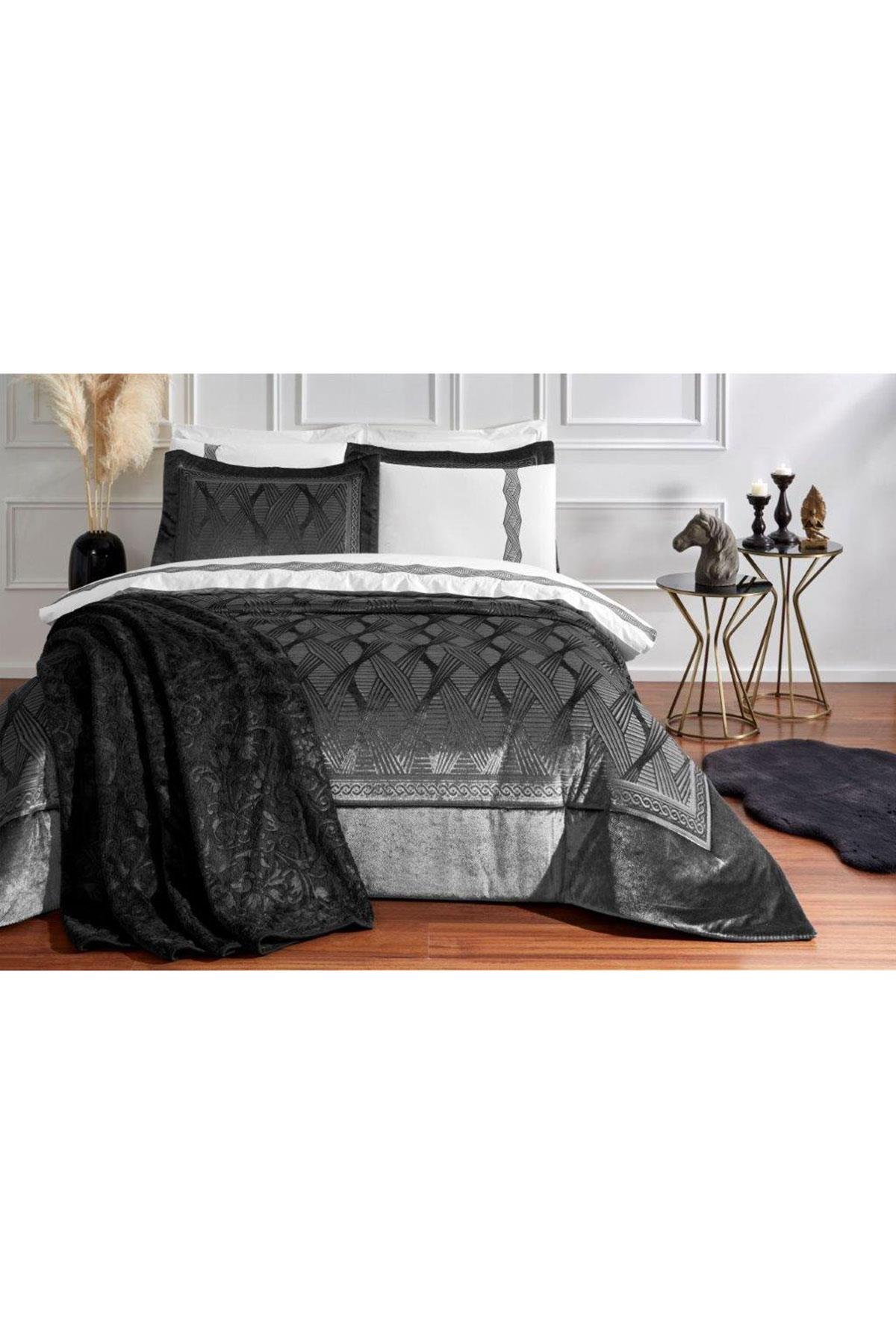 ÇEYİZ SETİ VELOURS - Antrasit