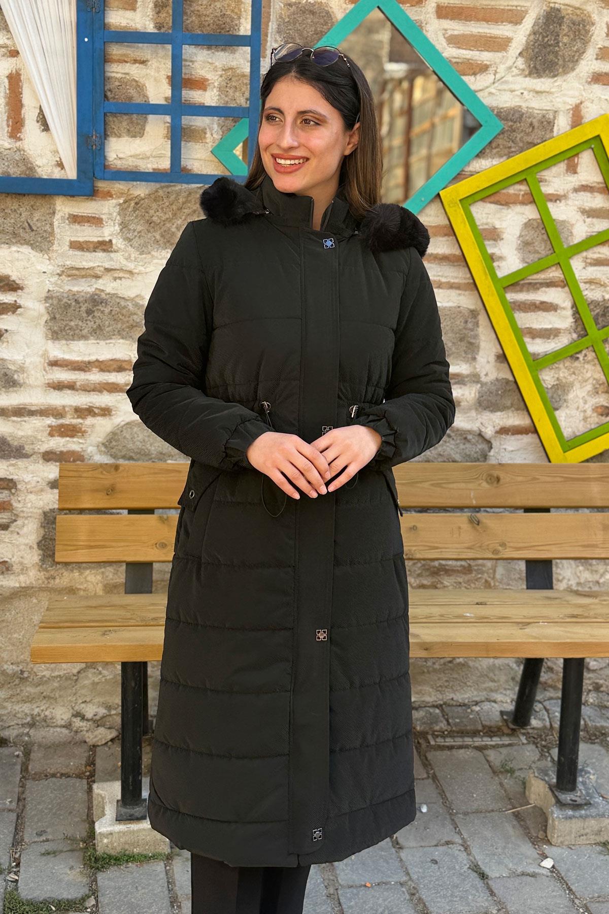 Cosmo Ray Büyük Beden Kaban - SİYAH