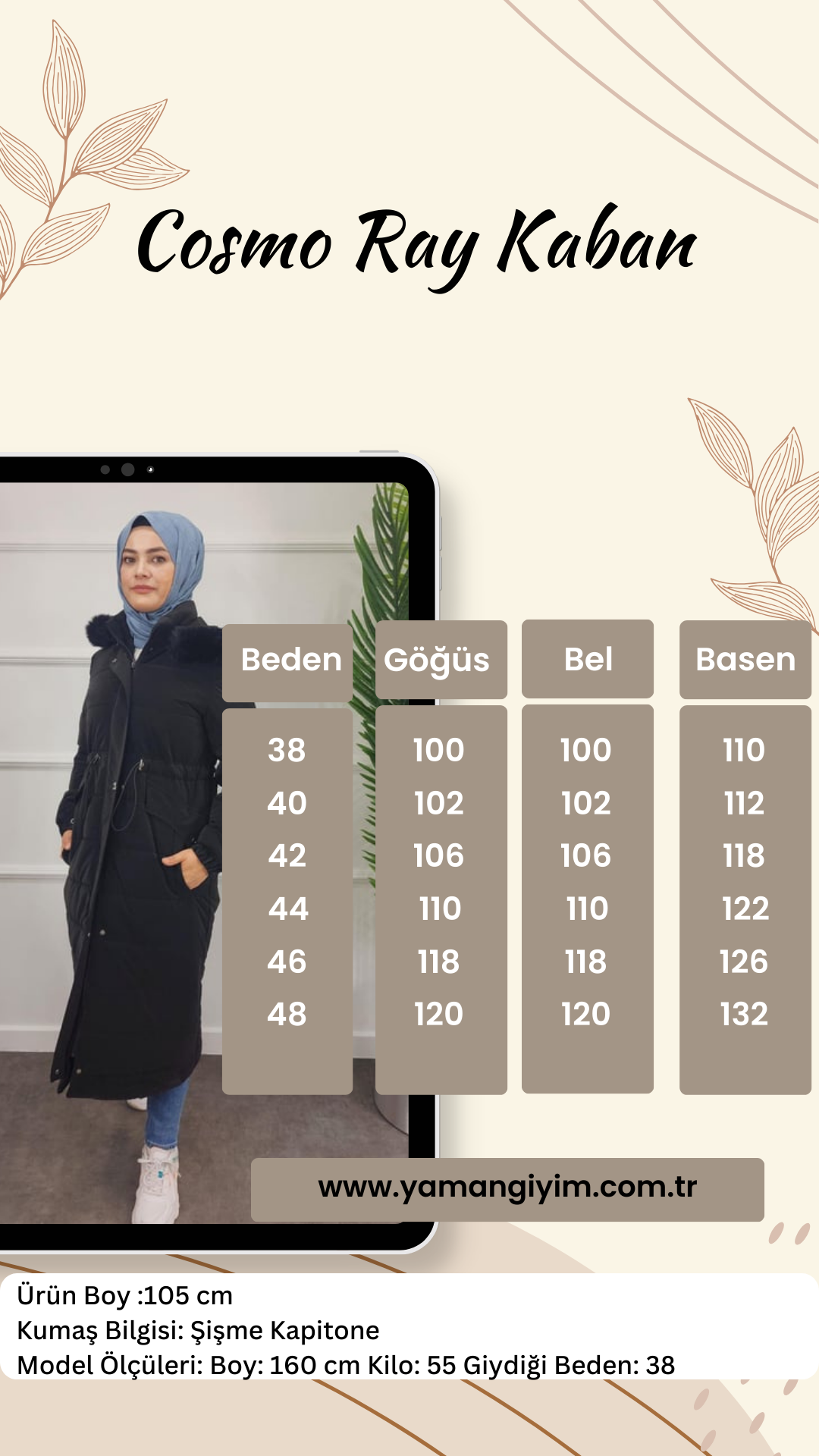 8194 COSMO RAY KABAN - Siyah