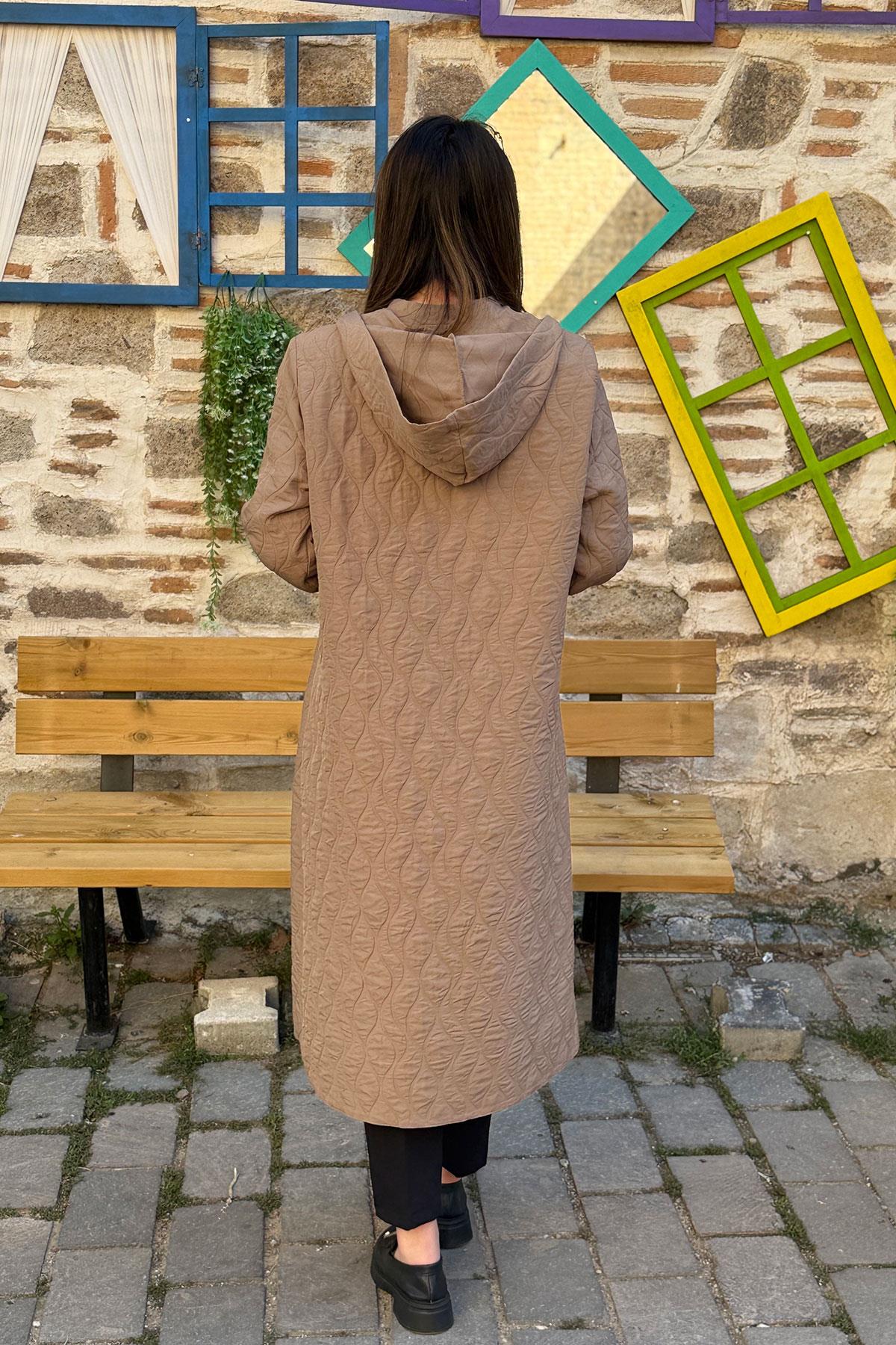 Damla Desen İnce Kapitone Kap - VİZON