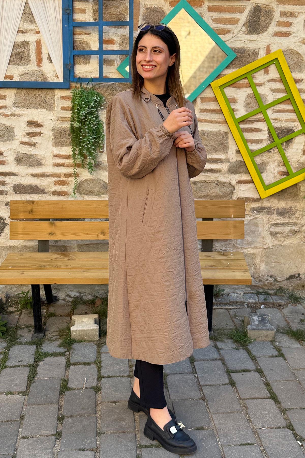 Damla Desen İnce Kapitone Kap - VİZON