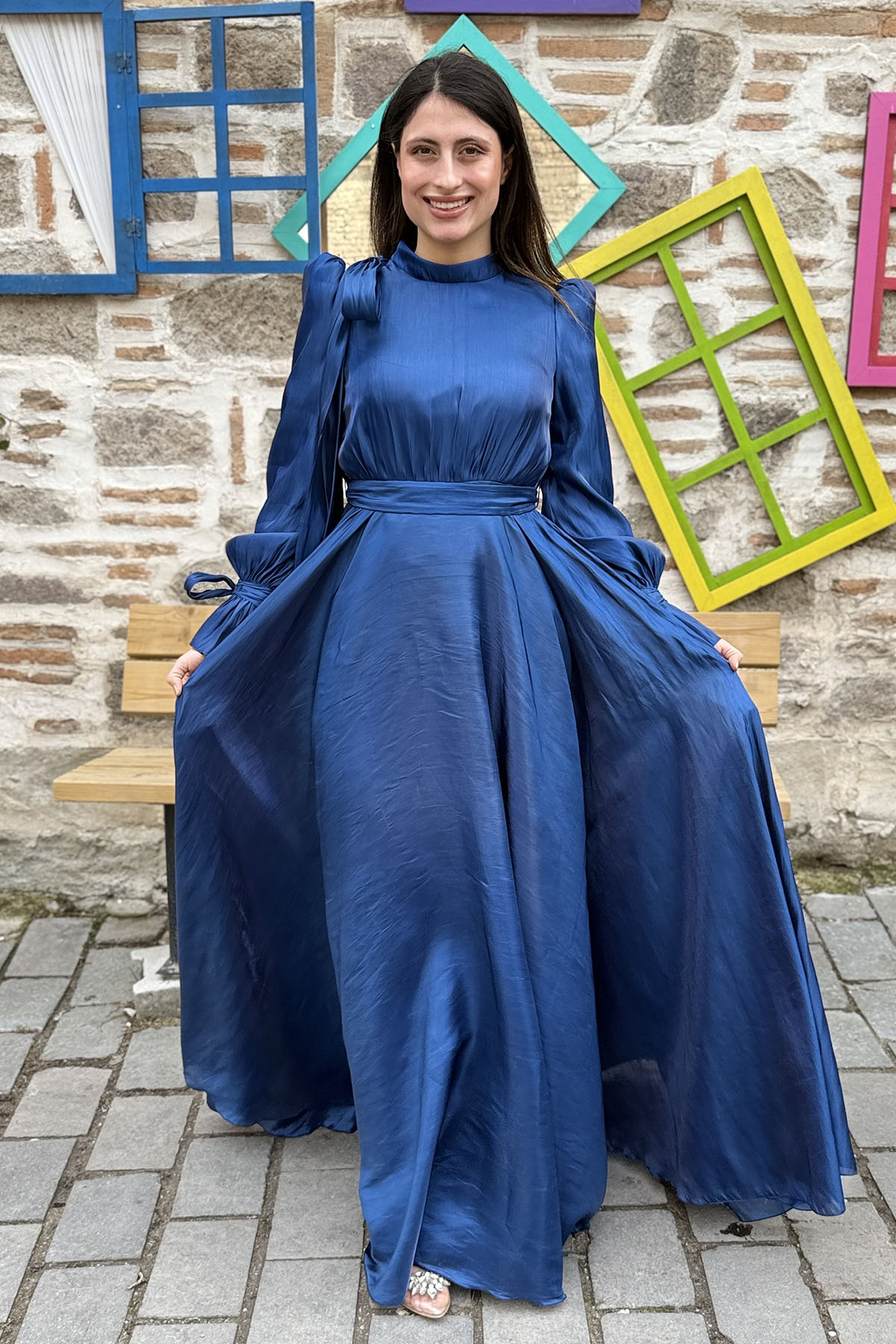 Eliza Tesettür Abiye - LACİVERT