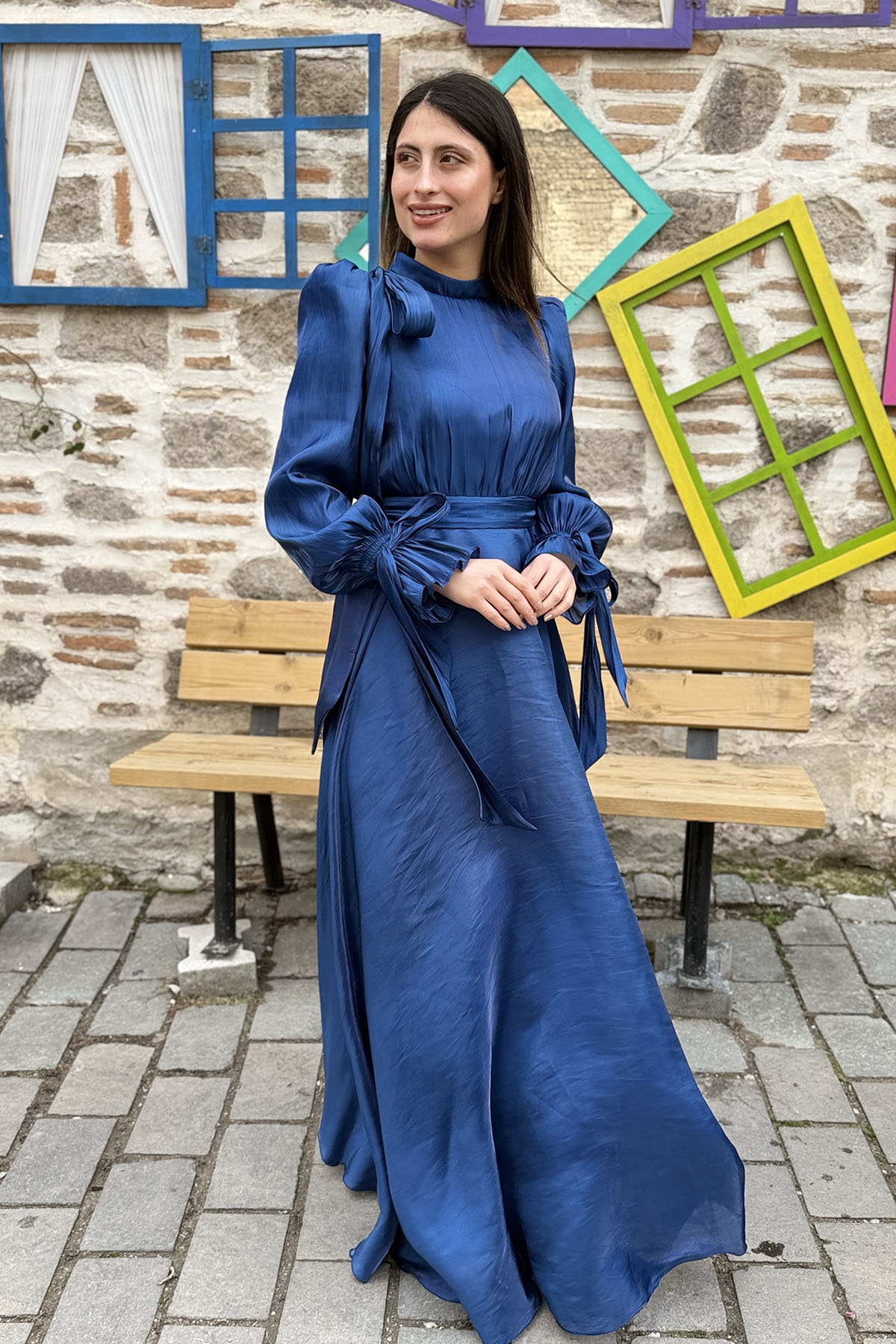 Eliza Tesettür Abiye - LACİVERT