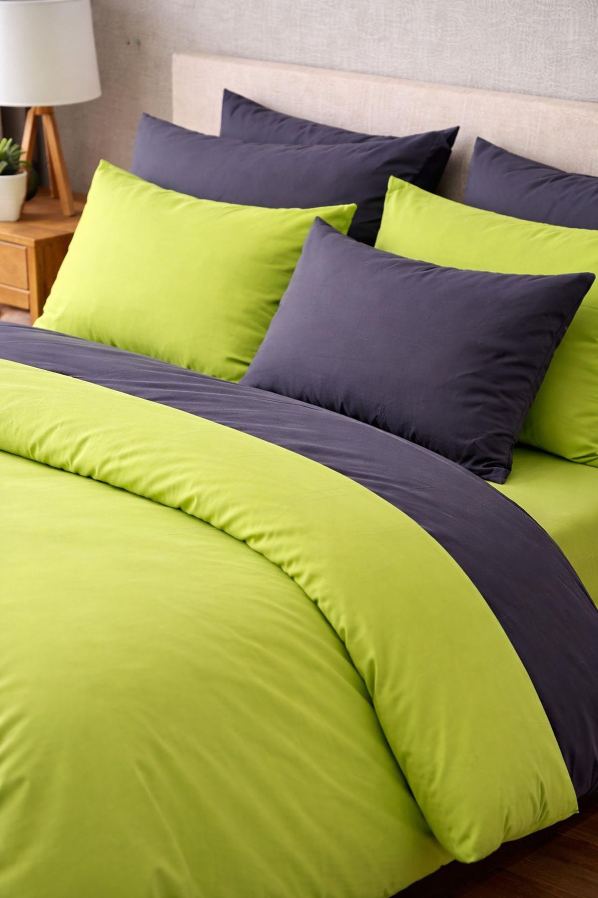 İyi Geceler İstanbul In Line Nevresim Takımı Çift Kişilik - YEŞİL