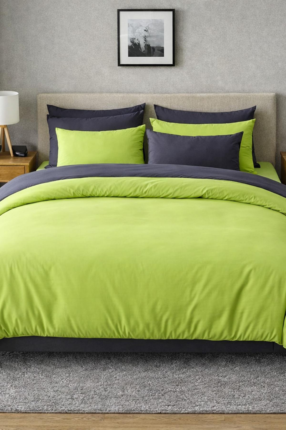 İyi Geceler İstanbul In Line Nevresim Takımı Çift Kişilik - YEŞİL