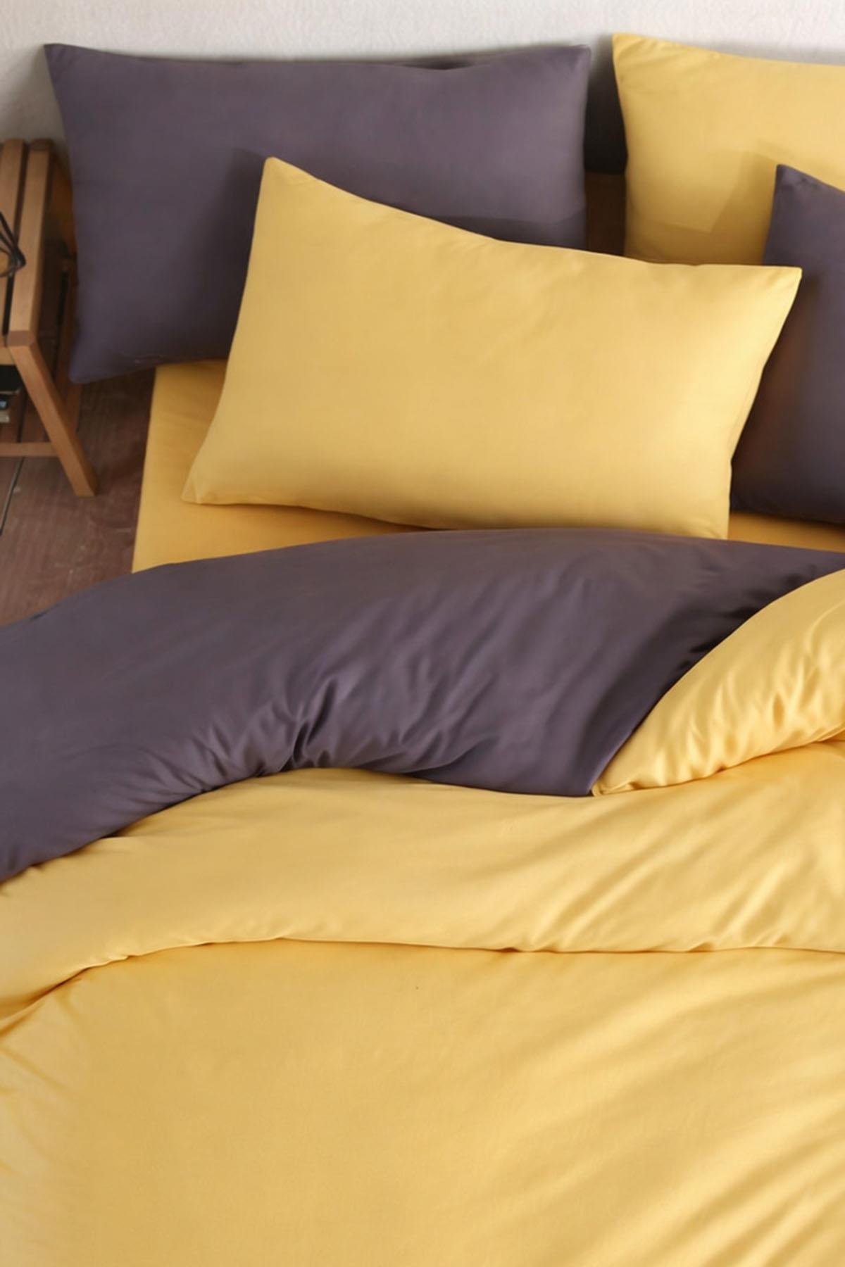 İyi Geceler İstanbul In Line Nevresim Takımı Çift Kişilik - SARI