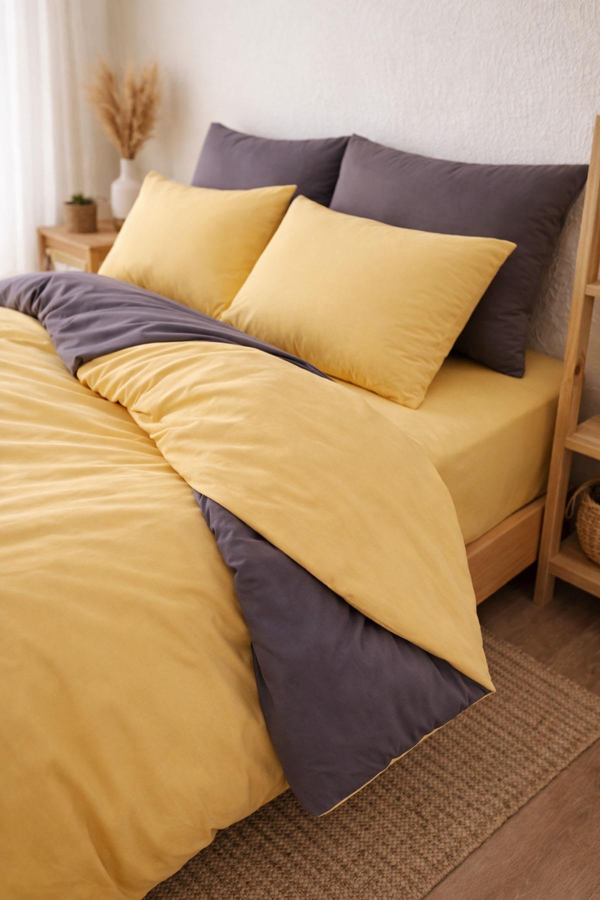 İyi Geceler İstanbul In Line Nevresim Takımı Çift Kişilik - SARI