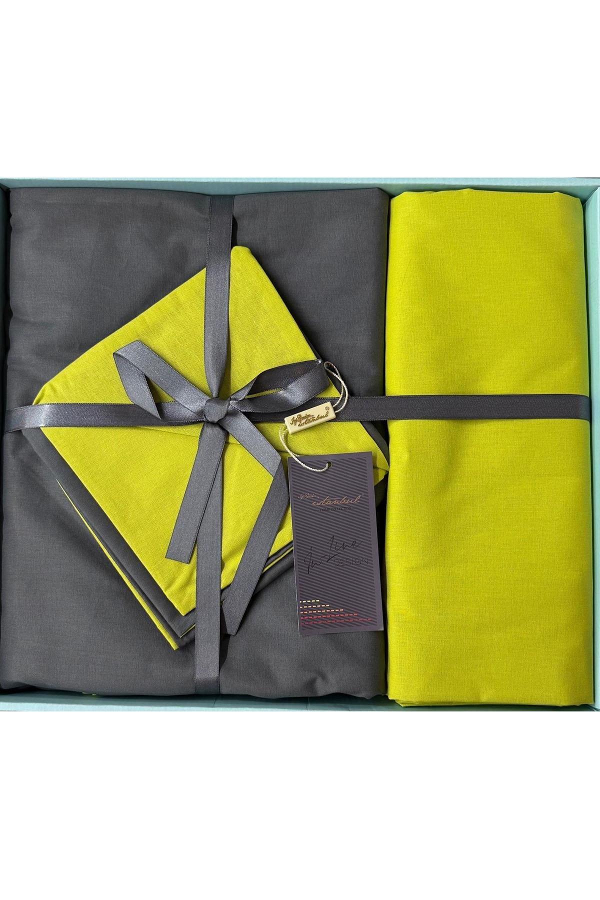 İyi Geceler İstanbul In Line Nevresim Takımı Çift Kişilik - YEŞİL