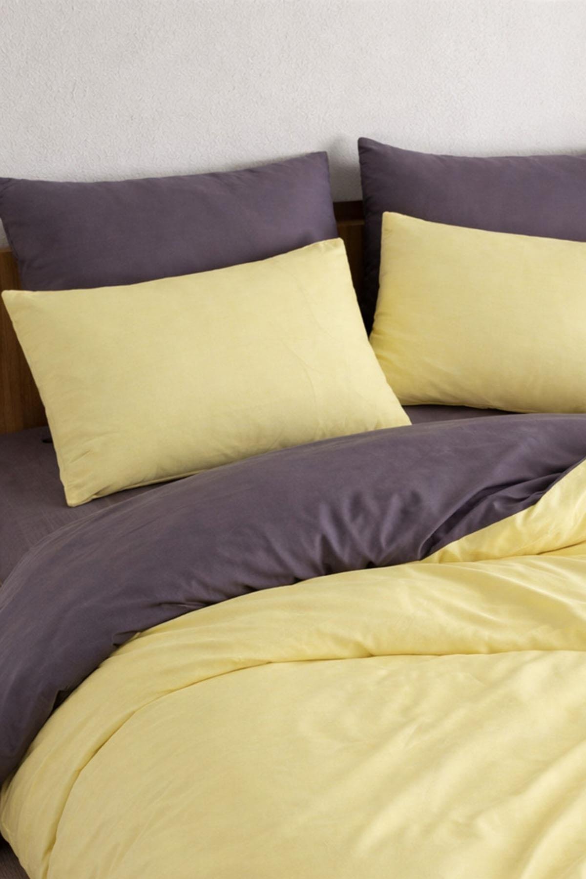 İyi Geceler İstanbul In Line Nevresim Takımı Çift Kişilik - LİMON