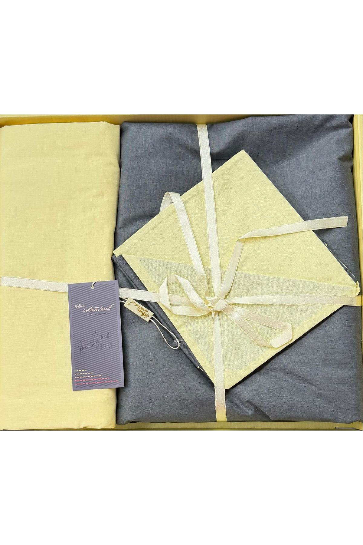 İyi Geceler İstanbul In Line Nevresim Takımı Çift Kişilik - LİMON