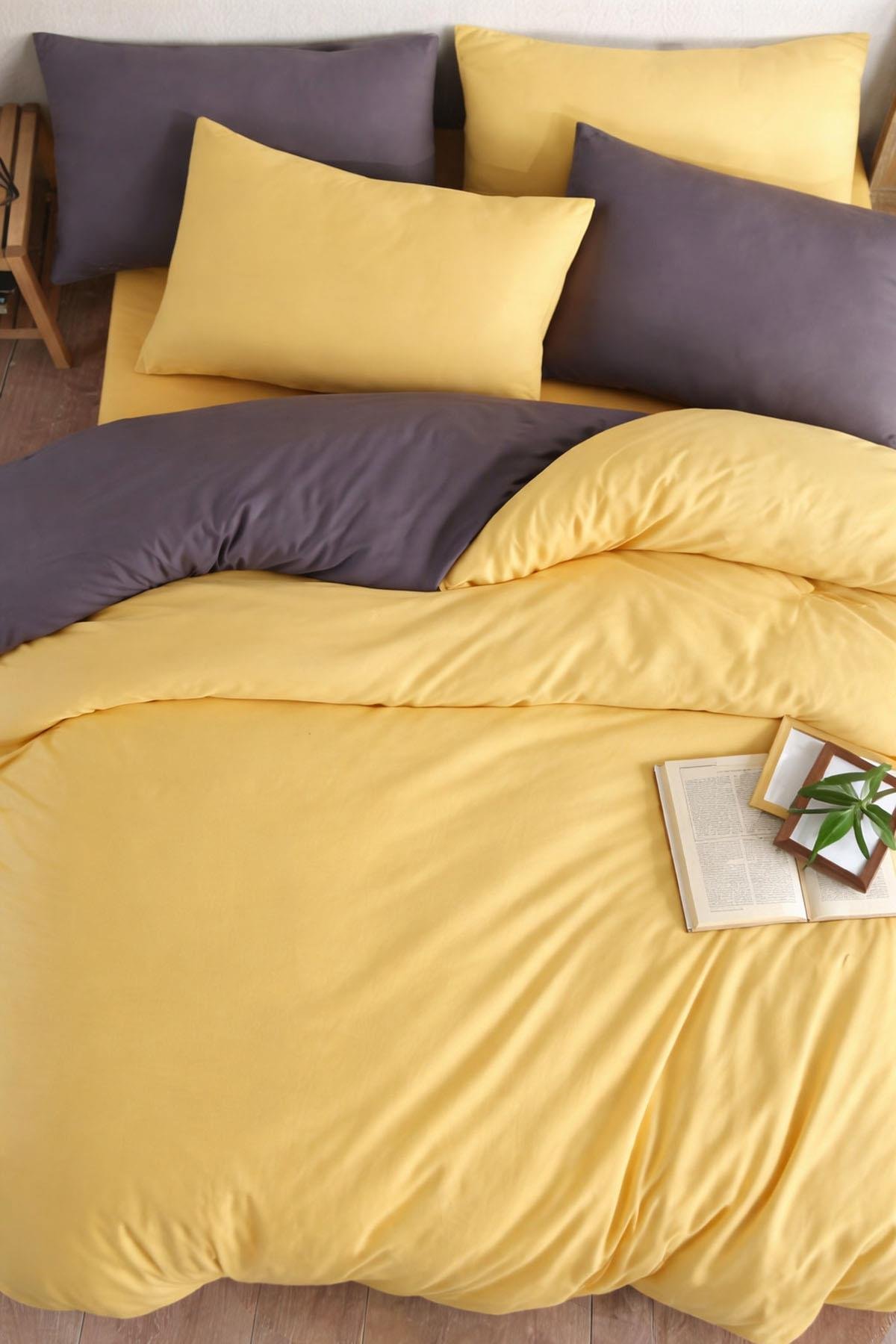 İyi Geceler İstanbul In Line Nevresim Takımı Çift Kişilik - SARI