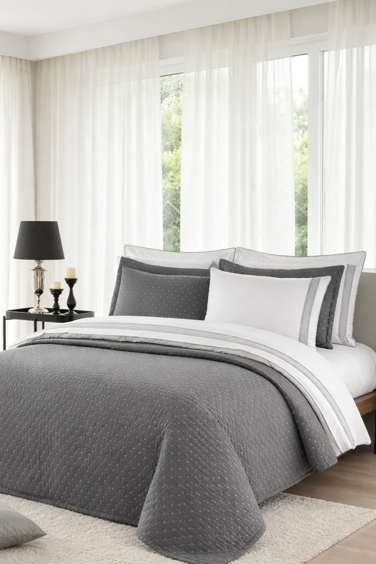 Özdilek Arus Gelin Seti 7 Parça - ANTRASİT