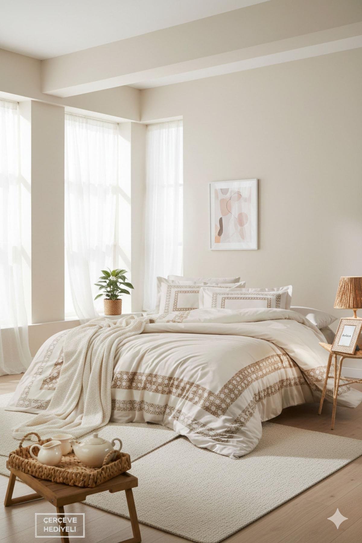 Özdilek Aurea Nevresim Takımı Çift Kişilik - KREM