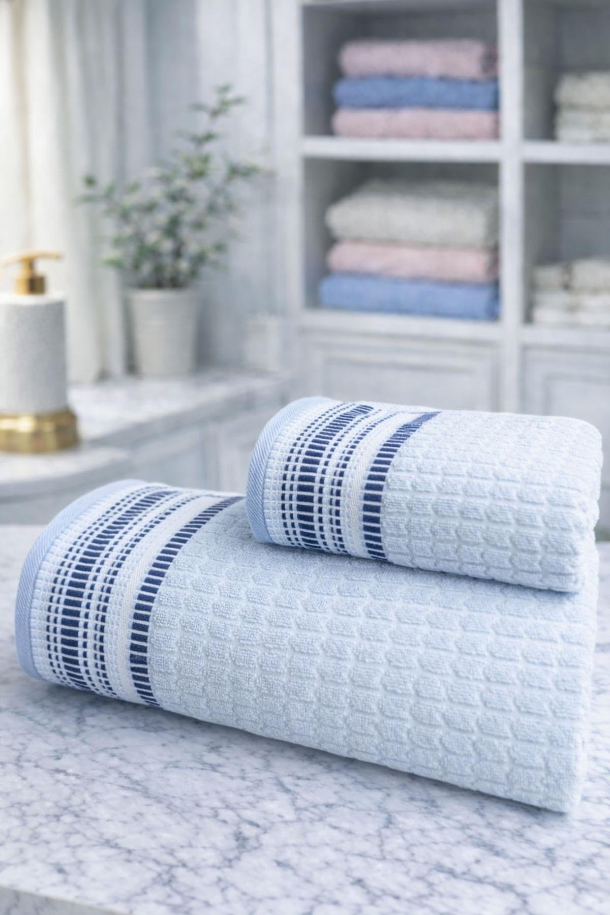 Özdilek Bent Best Set (Hamam Takımı) Mavi-Pembe