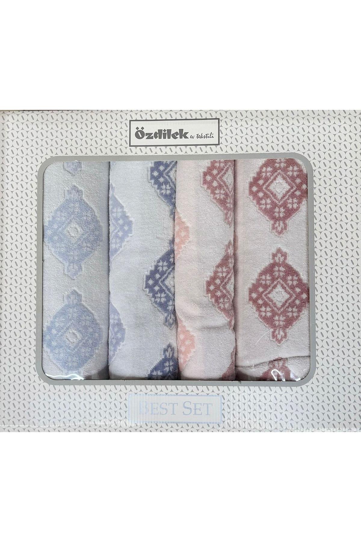 Özdilek Bouche Best Set (Hamam Takımı) Gri-Pembe