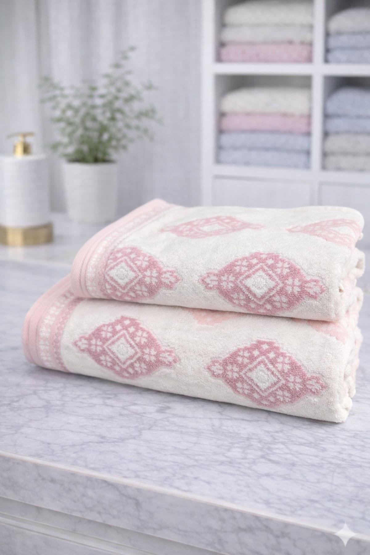 Özdilek Bouche Best Set (Hamam Takımı) Gri-Pembe