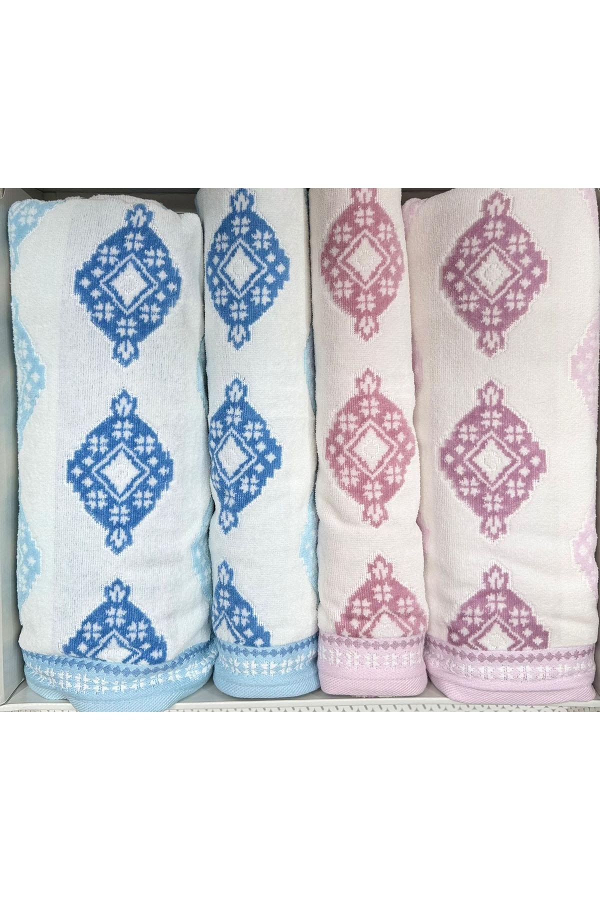 Özdilek Bouche Best Set (Hamam Takımı) Mavi-Lila