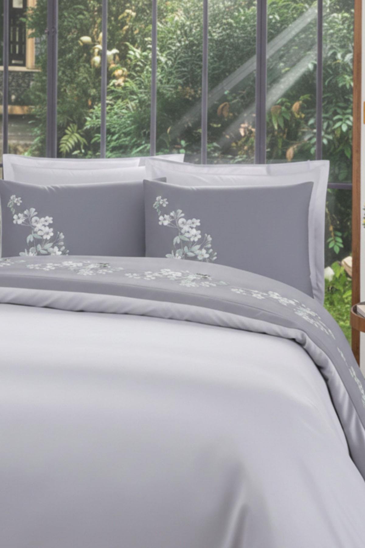 Özdilek Boutique Cozy Çift Kişilik Nevresim Takımı - ANTRASİT