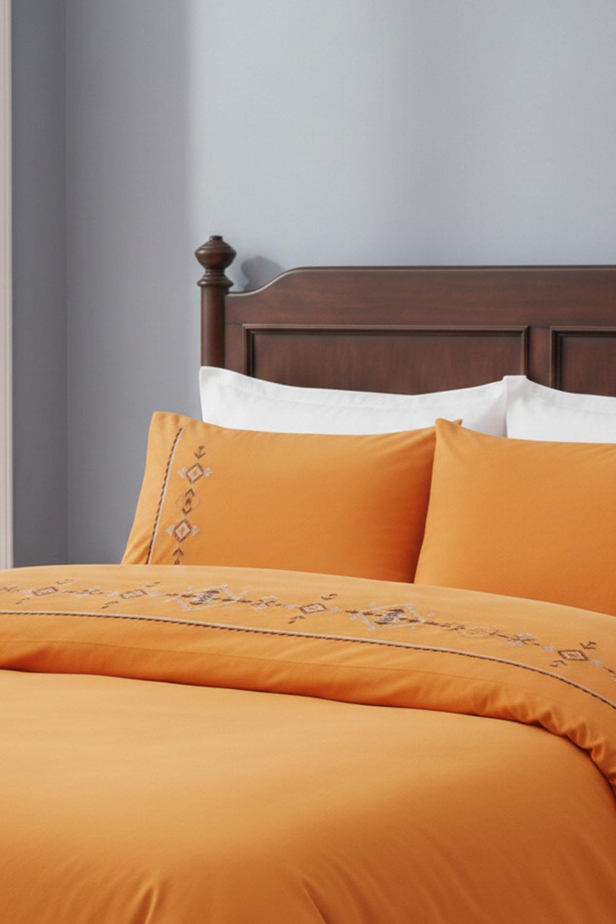 Özdilek Boutique Eternal Çift Kişilik Nevresim TakımıL - HARDAL