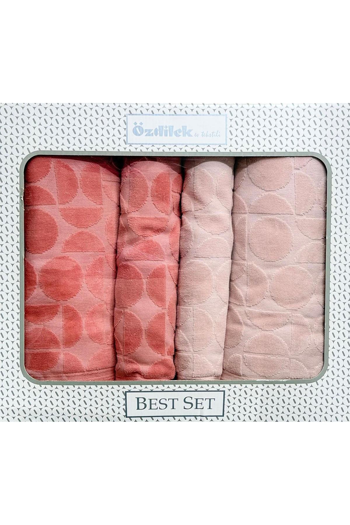 Özdilek Circular Best Set (Hamam Takımı) Kiremit-Bej