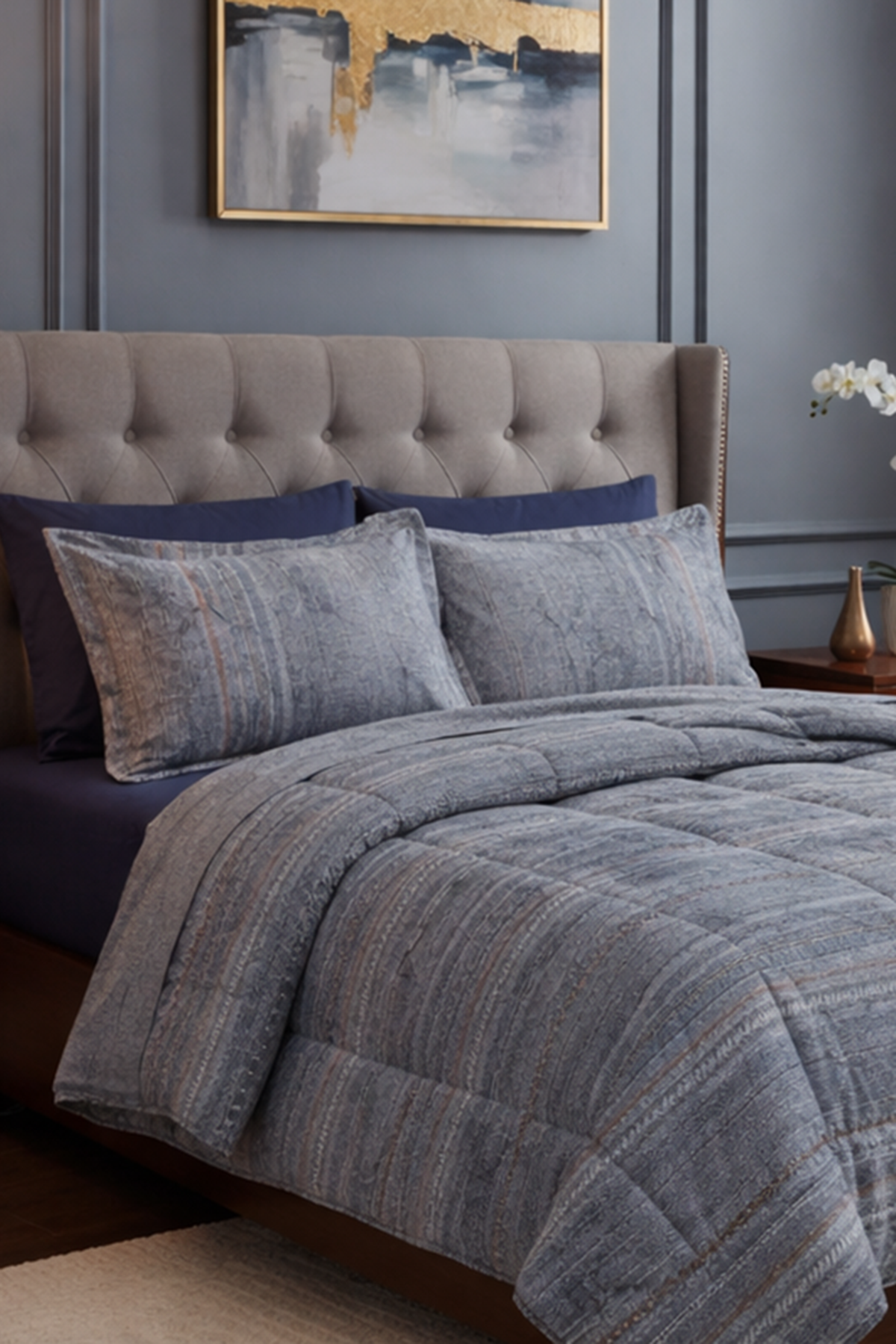 Özdilek Colorado Uyku Seti Çift Kişilik - MAVİ