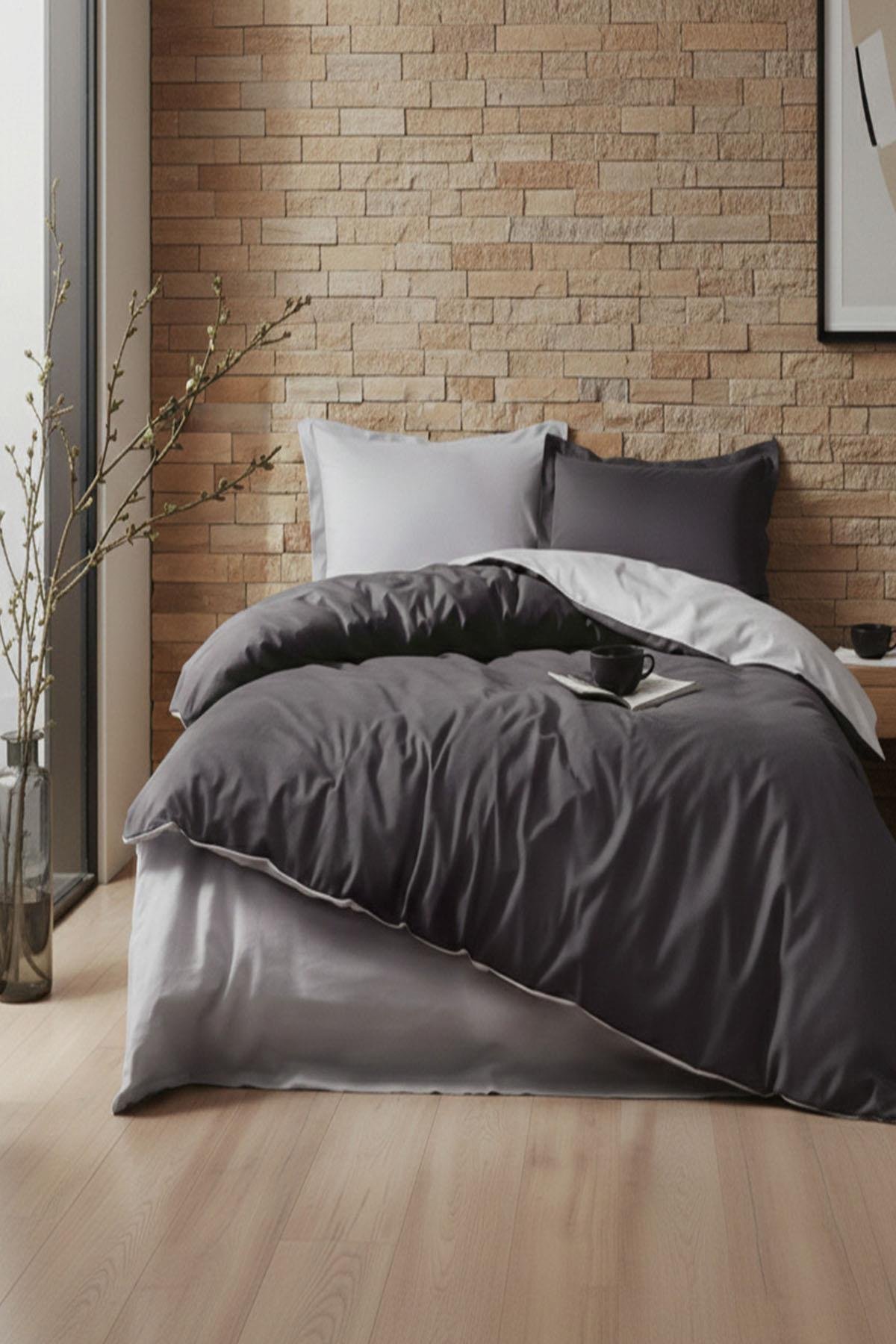 Özdilek Colormix Nevresim Takımı Çift Kişilik - GRİ-ANTRASİT