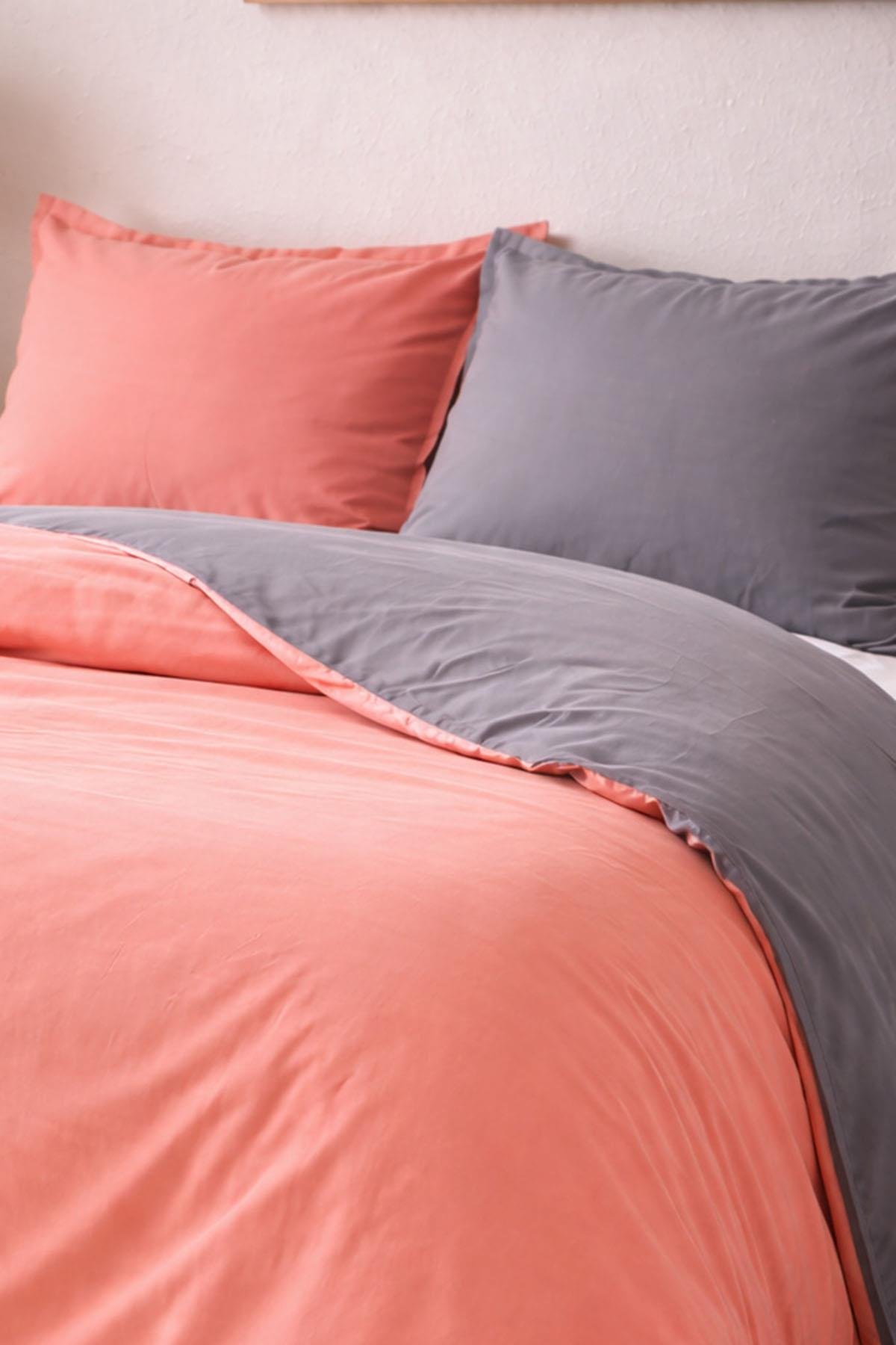 Özdilek Colormix Nevresim Takımı Çift Kişilik - KİREMİT-ANTRASİT