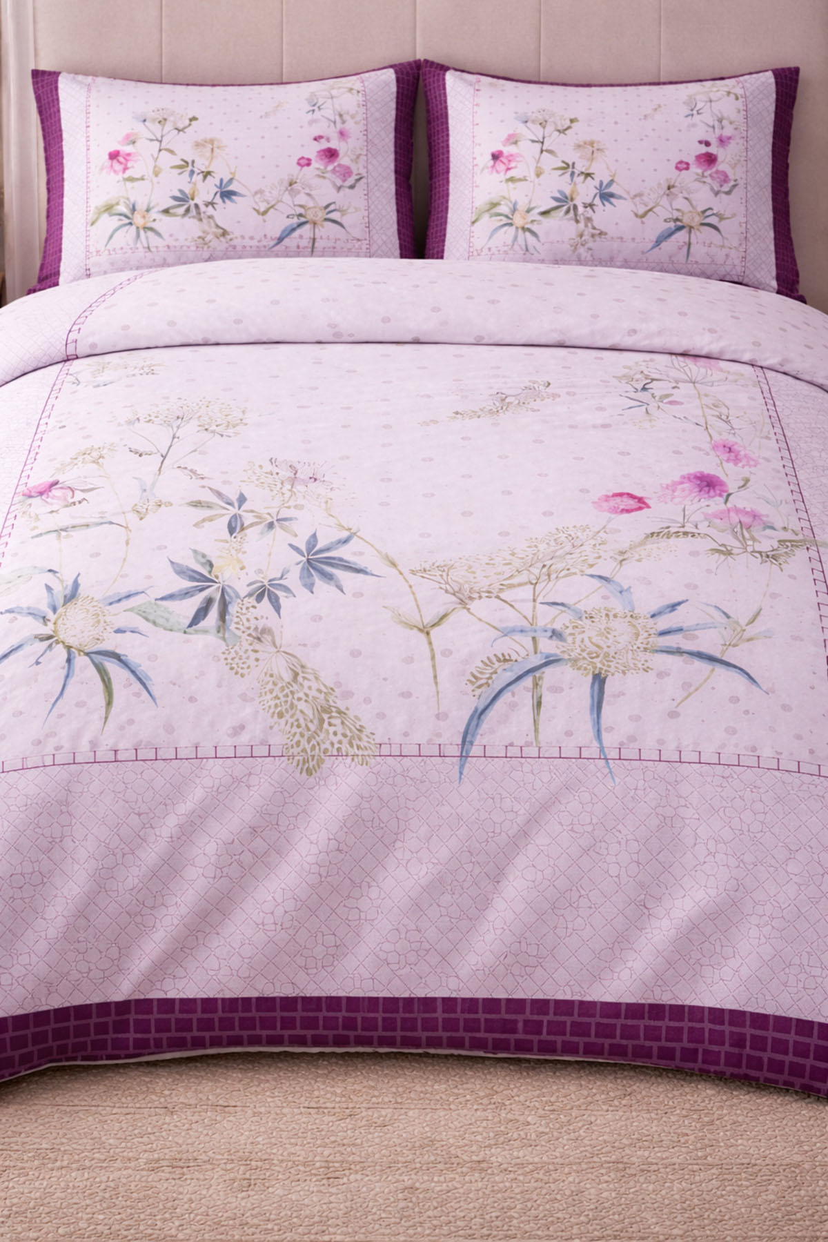 Özdilek Coneflower Nevresim Takımı Çift Kişilik - BEYAZ